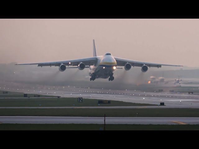 Antonov An-124-100M Ruslan takeoff at Chicago O'Hare Int'l