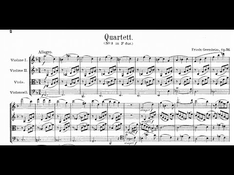 Friedrich Gernsheim - String Quartet No.3 in F Major, Op.51 - YouTube