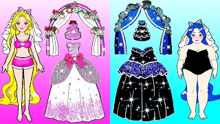 Muñecas Artesanales De Papel | Fat Bride Vs Thin Bride Wedding Dress Up | Woa Barbie Colombia