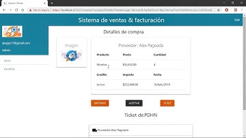 Sistema de facturación en ASP NET Core Interfaz compra de productos