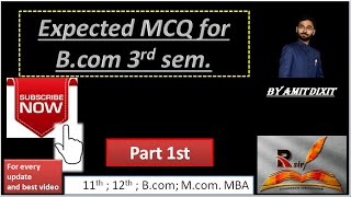 expected MCQ BCom 3rd sem subject Account