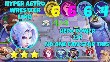 DOUBLE CRYSTAL SLAUGHTER 3 STAR ASTRO WRESTLER LING | UNLIMITED STUN & BURST DMG | MLBB MAGIC CHESS