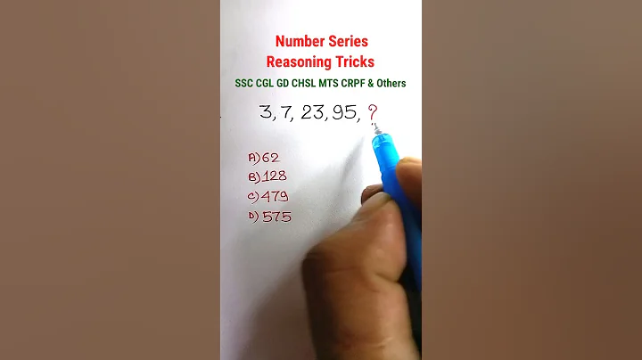 Series| Missing Number Series| Reasoning Classes| Reasoning for SSC CGL GD CHSL| #shorts