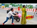 Crazy Popping Balloon Prank - Tyre Puncture Prank with Popping Balloons Blast #9 | 4 Minute Fun