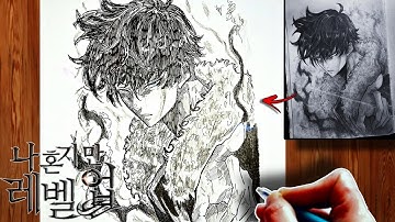 How to Draw Sung Jin Woo | Solo Leveling | 나 혼자만 레벨업 | Step-by-Step Tutorial