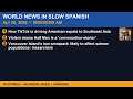 World News in Slow Spanish Weekend Program — Apr 26, 2026 AM