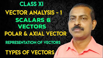Vector Analysis 1 | Scalars & Vectors | Polar & Axial Vector | Representation & Types of Vectors