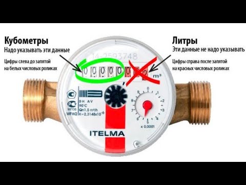 Что означают черные и красные цифры на счетчике воды ?