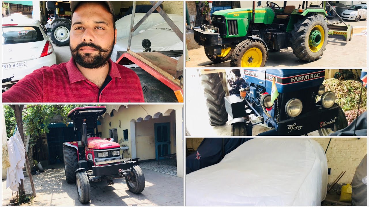 ਦੇਖੋ 1.5 ਕਰੋੜ ਦੇ ਸੰਦ 6 Tractors 2 Luxury Cars Fortuner Modified Punjabi Farmer