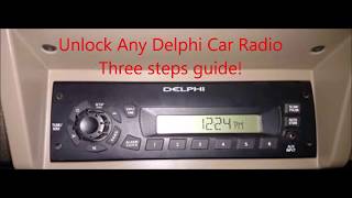 Unlock Delphi Radio Code Universal Calculator For Every Delphi Car Radio