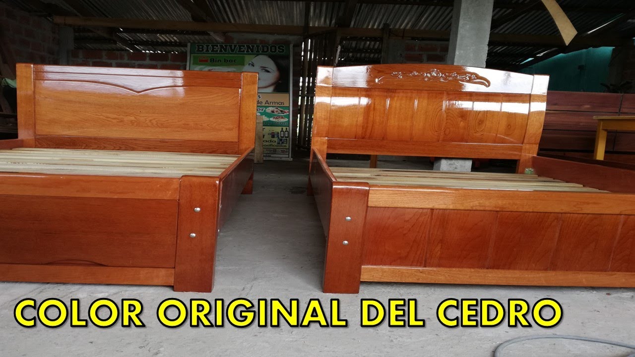 Hermosas camas de MADERA CEDRO a su original - YouTube