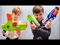 BATALHA DE NERF NA CASA DO PRIMO!! Nerf Zombie Strike, Disruptor e Sidestrike Toys