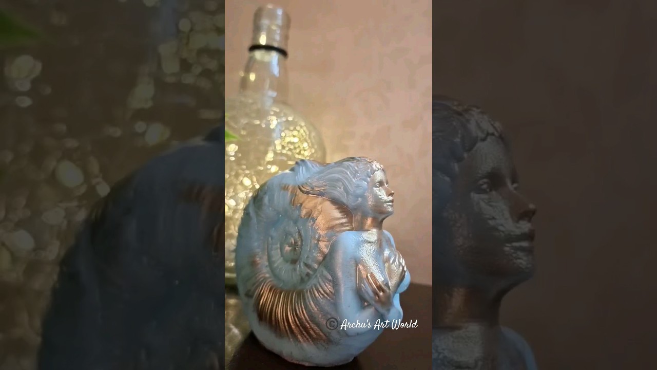 Epoxy resin Conch girl figures | Pouring and demolding 