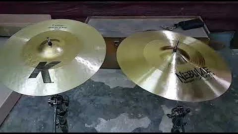 Cymbal Nebulae Keris Custom Crash 16" VS Zildjian K Custom Hybrid 16"