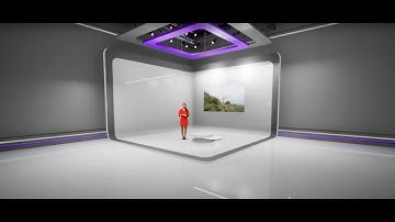 TALKSHOW-SED | Aximmetry Virtual Production | Unreal Engine Set | Download Now