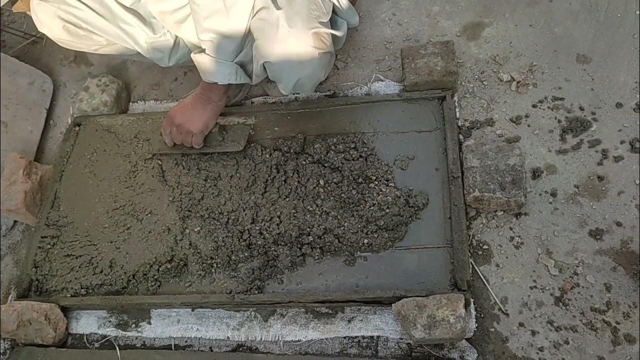 How to Make Headstone for grave with cement Diy cement slab Making
