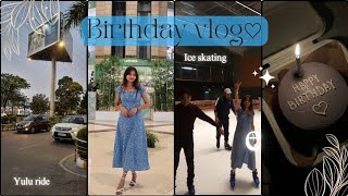 My Birthday vlog | Ice skating for the first time | yulu ride