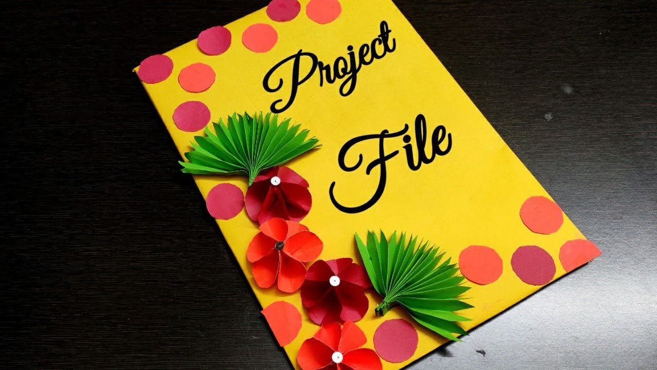 How to Decorate Project files with Cover page and Border || Cover page