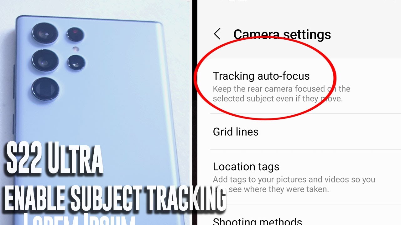 Samsung S22 Ultra How To Enable Subject Tracking YouTube