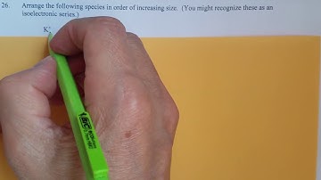 Atom/Ion Size Multiple Choice Question - Learn how to solve practice exam 3 Q#4