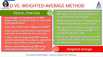 Process Costing | Differences between FIFO Method and Average Method