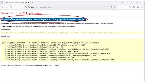 Solve error The GridView 