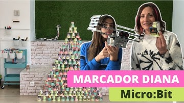 PROGRAMA un DIANA 🎯 con marcador usando MICRO:BIT