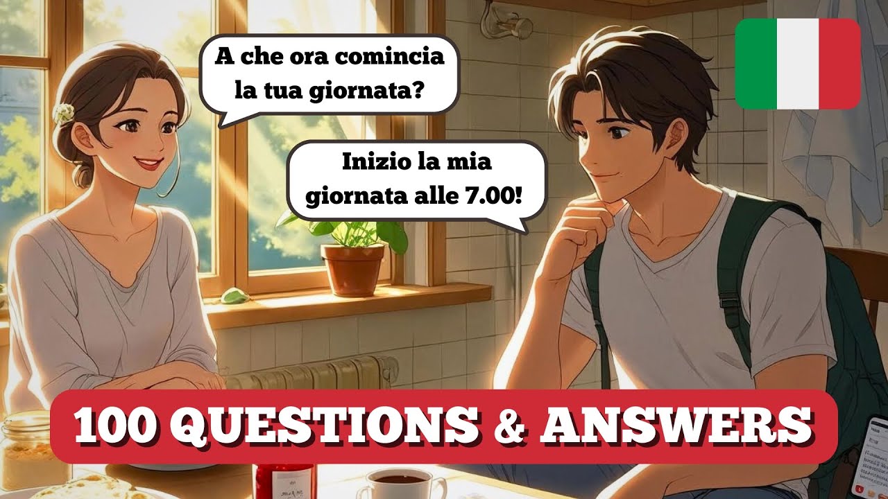 100 вопросов и ответов на итальянском языке для повседневных ситуаций | Уровень A1/A2