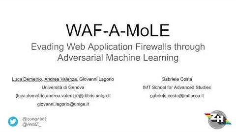 WAF-A-MoLE: Evading Web Application Firewalls through Adversarial Machine Learning