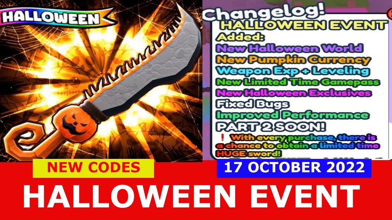NEW CODES WORK UPDATE16 NEW HALLOWEEN EVENT Sword Simulator ROBLOX LIMITED CODES TIME 