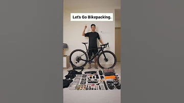 Bikepacking Setup in 30 seconds 🚴🏽⛺️ #camping #asmr #bikepacking #cycling