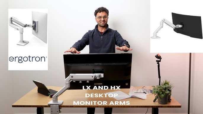 Ergotron HX Desk Dual Monitor Arm - Kit de montage (poignée, bras