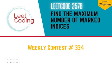Find the Maximum Number of Marked Indices - leetcode 2576