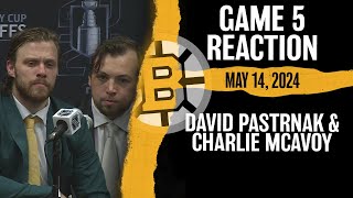 Bruins' David Pastrnak, Charlie McAvoy React To Game 5 Win Over Florida Panthers