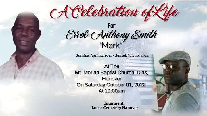 Thanksgiving Service Errol Anthony Smith 'Mark"