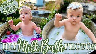 *EASY* DIY Milk Bath Photo Shoot for less than $20! Professional Looking Photos!