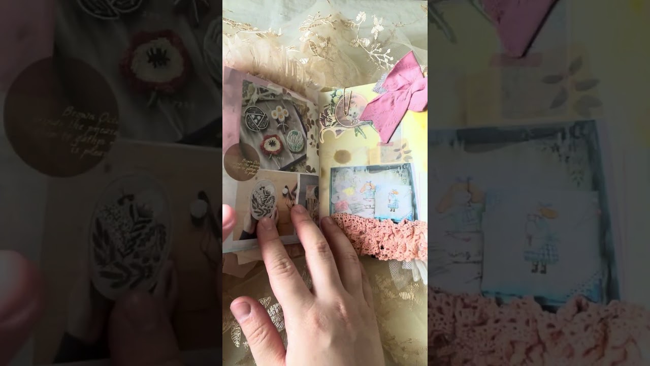 ジャンクジャーナル 完成品 紹介 コラージュ ノート collage - YouTube