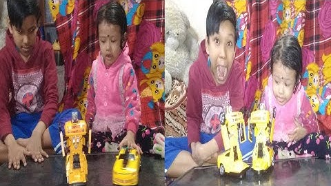 Transformer RC Car || Unbox & Test ||  Yellow Robot Car Unboxing Video || Unboxing |