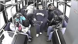 Man Gets Stabbed In The Face For No Reason On Bus (FOOTAGE)