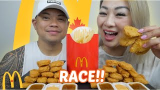Download Lagu McDonald's Chicken Nuggets RACE Challenge | N.E Let's Eat MP3