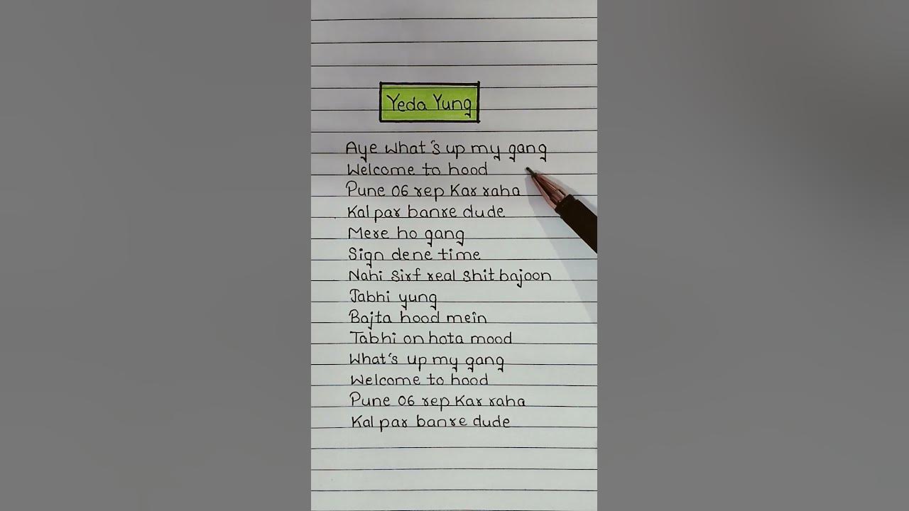 Yeda Yung (Lyrics)  ~ Yung DSA 🩶#lyrics #song