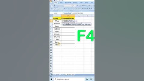 #shorts Magic tricks of Reverse name in Excel | #excel