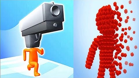 Gun Head Run|| Pixel Rush|| All Levels Completed|| Android iOS Gameplay