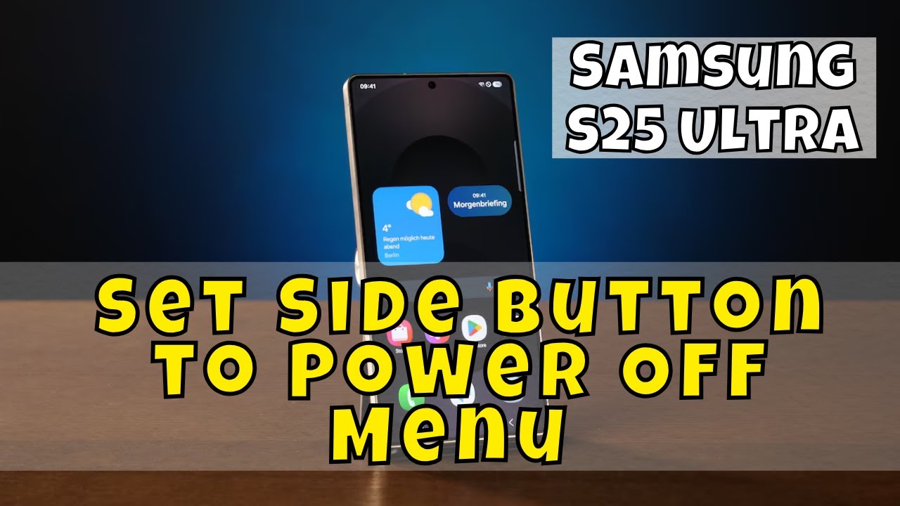 Set Side Button to Power OFF Menu on Samsung S25 Ultra - YouTube