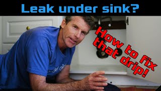 How to fix a leak under your sink. by Bru Builds 41,308 views 1 year ago 6 minutes, 28 seconds