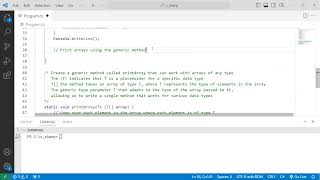 C# 41: Create one generic method that can print arrays of different types (chars, strings, numbers)