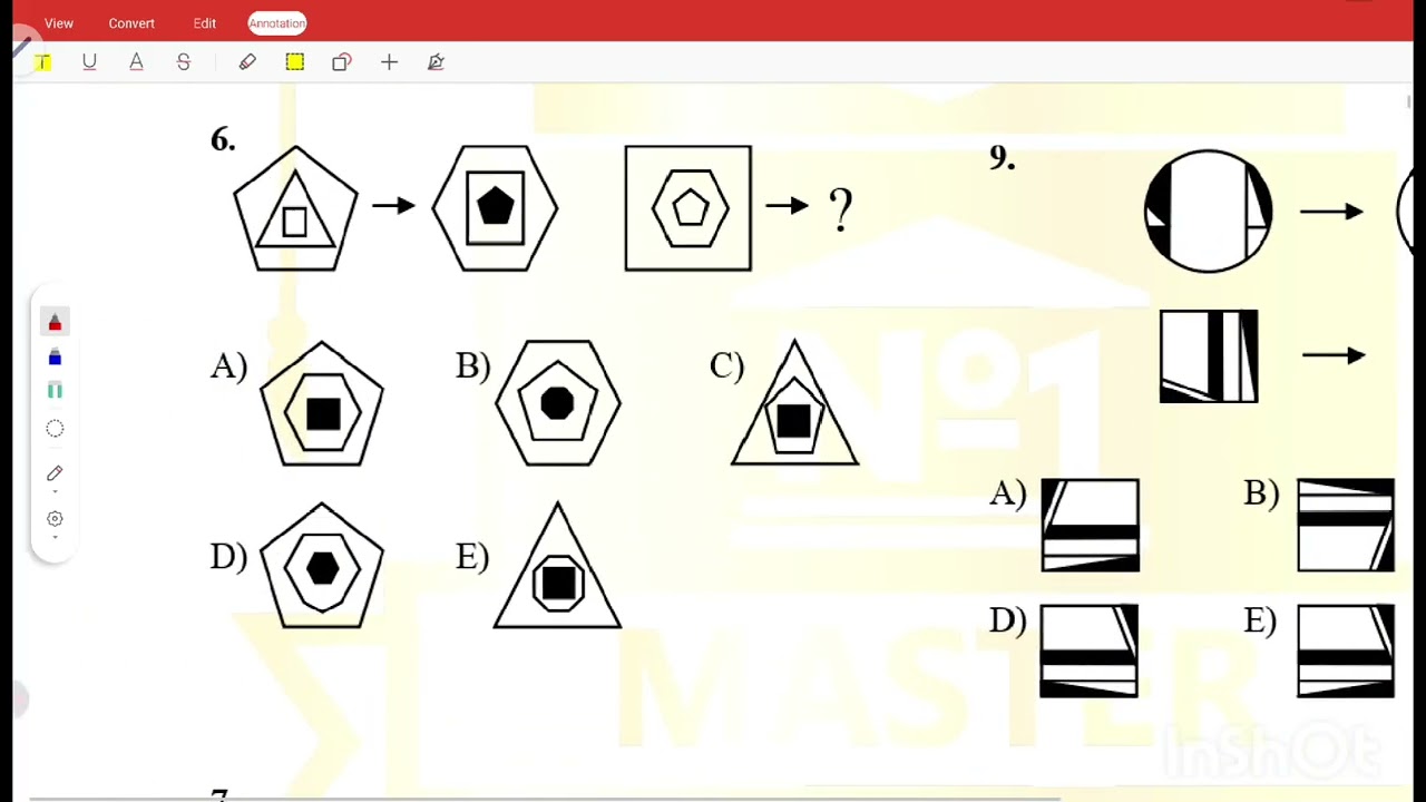 Fiqur analogiyası, fiqur tamamlama, fərqli fiqurun tapılması 