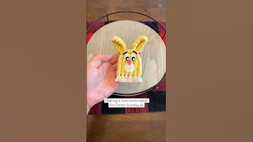 Macrame rabbit for Easter Sunday #macrame #easter #diy #diycrafts  #crafts #macrametutorial #bunny