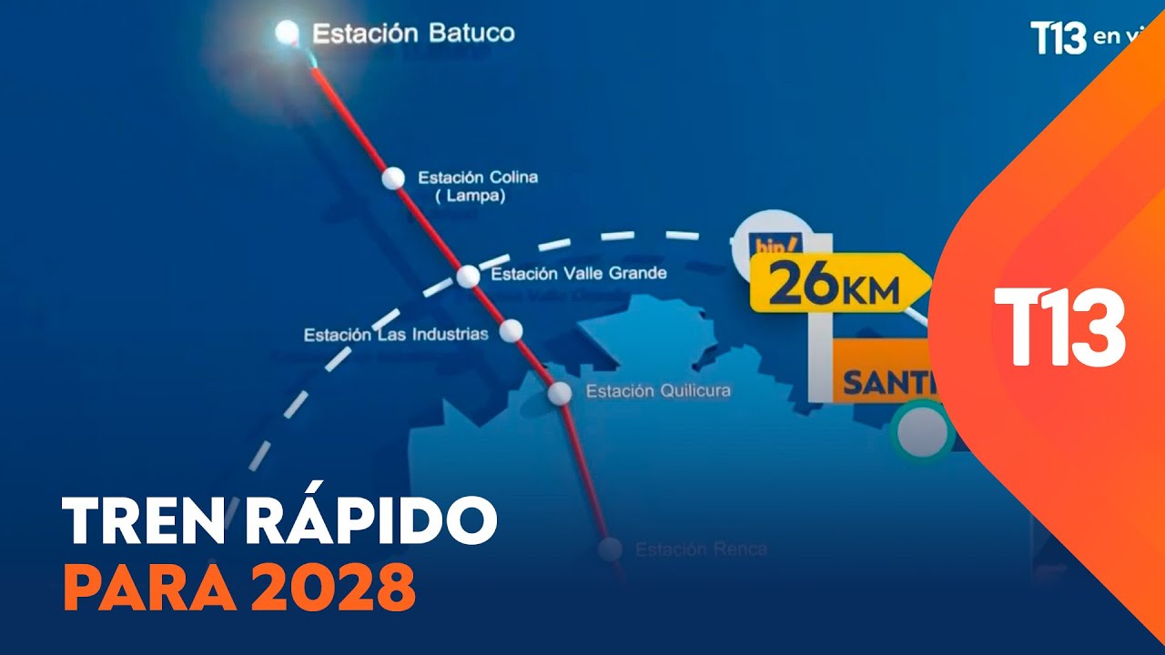 Tren rápido conectará Santiago con Batuco en solo 24 minutos