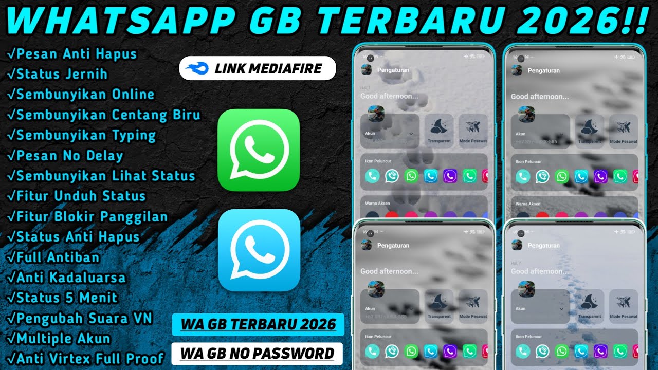 WA GB TERBARU 2026!! WA MOD ANTI BLOKIR TERBARU 2026 | WA MOD ANTI KADALUARSA TERBARU 2026